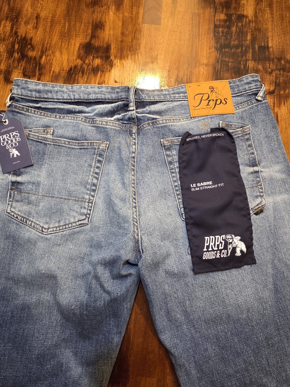 Prps Slim Straight Indigo Denim Wash Slim Straight Fit Jeans Mens Size 38 $268